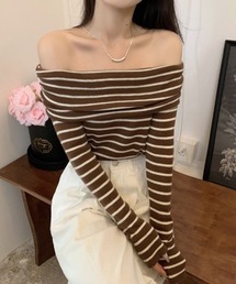 ボーダー オフショルダー」に該当するトップスファッション通販 - ZOZOTOWN