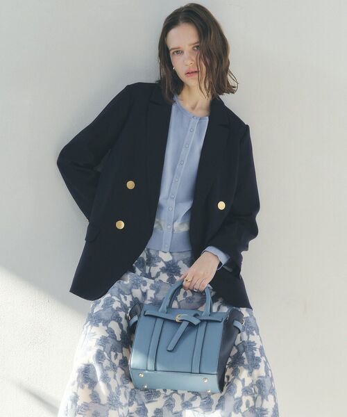 YECCA VECCA（イェッカヴェッカ）の「2wayベルトデザインハンドバッグ（ハンドバッグ・レディース・ベージュ/ブルー/アイボリー・FREE）」の3枚目の写真