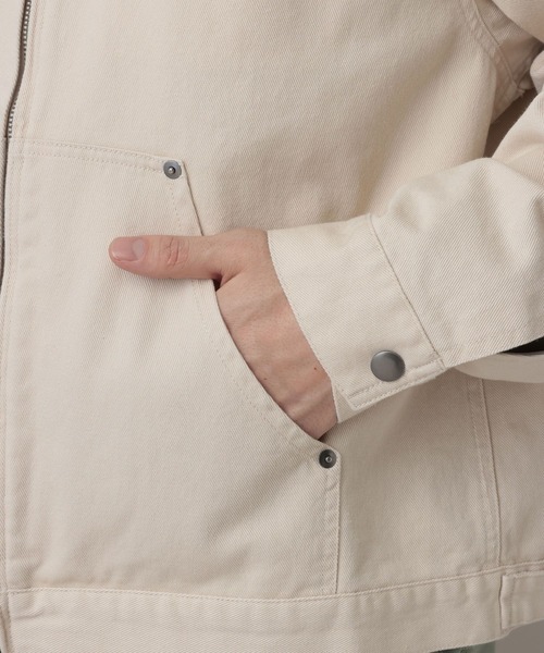 RAGEBLUE(レイジブルー)の「Corduroy Design Short Work Jacket/襟コーデュロイショートワークジャケット【セットアップ対応】(ブルゾン・メンズ・オフホワイト/ピンク系その他/その他19・LARGE/MEDIUM)」の6枚目の写真