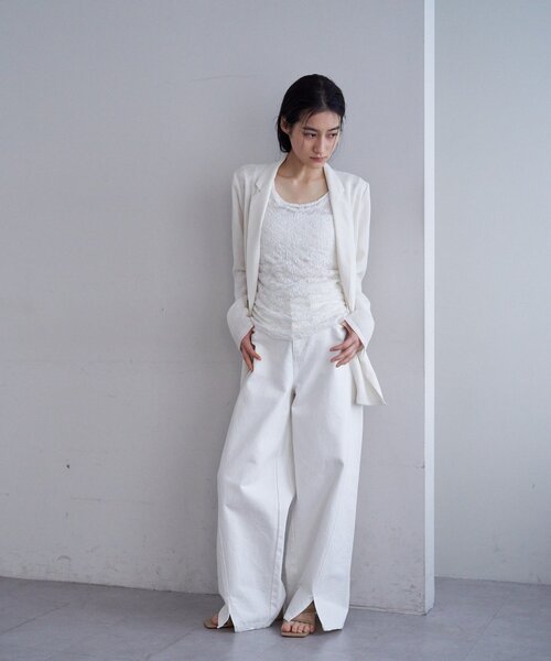 SHENERY（シーナリー）の「レースレイヤードカットソー（Tシャツ/カットソー・レディース・ホワイト/ブラック・FREE）」の10枚目の写真