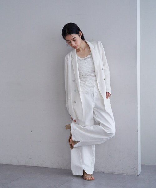 SHENERY（シーナリー）の「レースレイヤードカットソー（Tシャツ/カットソー・レディース・ホワイト/ブラック・FREE）」の11枚目の写真