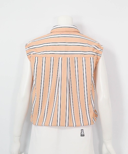 archivio（アルチビオ）の「＜LADIES>ストライプ柄ノースリ速乾プルオーバー（タンクトップ・レディース・ベージュ/レッド/ブルー・M/S/L）」の4枚目の写真