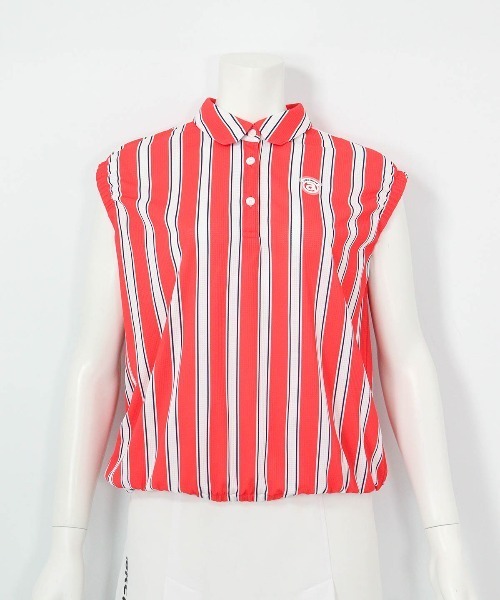 archivio（アルチビオ）の「＜LADIES>ストライプ柄ノースリ速乾プルオーバー（タンクトップ・レディース・ベージュ/レッド/ブルー・M/S/L）」の5枚目の写真