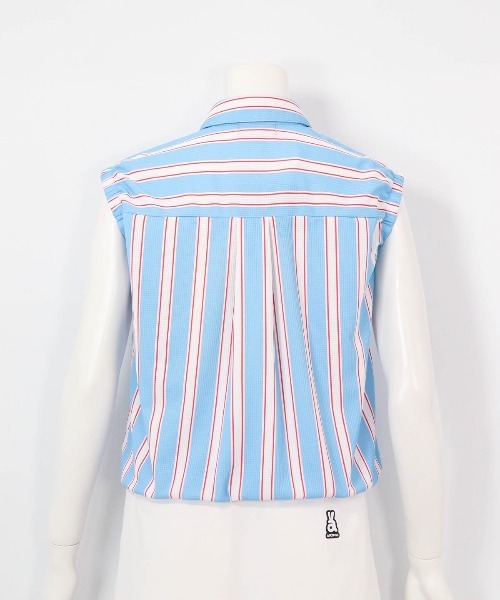 archivio（アルチビオ）の「＜LADIES>ストライプ柄ノースリ速乾プルオーバー（タンクトップ・レディース・ベージュ/レッド/ブルー・M/S/L）」の8枚目の写真
