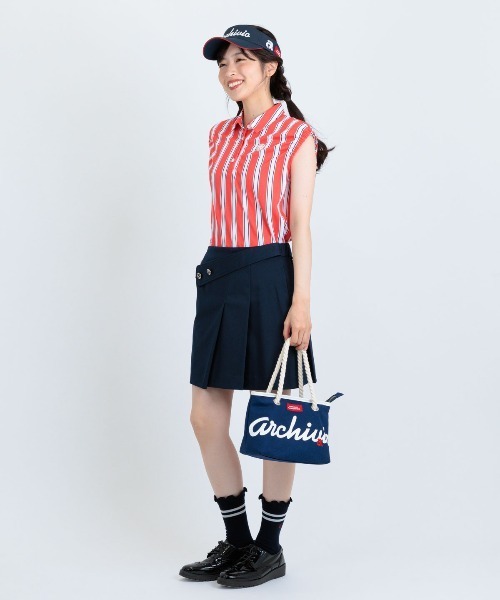 archivio（アルチビオ）の「＜LADIES>ストライプ柄ノースリ速乾プルオーバー（タンクトップ・レディース・ベージュ/レッド/ブルー・M/S/L）」の15枚目の写真