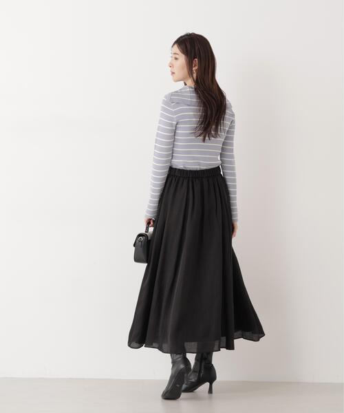 PROPORTION BODY DRESSING(プロポーションボディドレッシング)の「チェーン付きギャザースカート / 1216120203(スカート・レディース・ピンク/ホワイト系その他/ブラック・MEDIUM/P/S)」の9枚目の写真