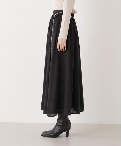 PROPORTION BODY DRESSING(プロポーションボディドレッシング)の「チェーン付きギャザースカート / 1216120203(スカート・レディース・ピンク/ホワイト系その他/ブラック・MEDIUM/P/S)」の11枚目の写真