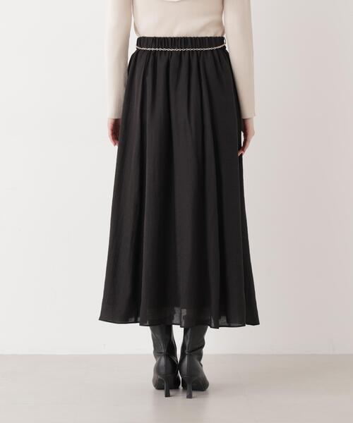 PROPORTION BODY DRESSING(プロポーションボディドレッシング)の「チェーン付きギャザースカート / 1216120203(スカート・レディース・ピンク/ホワイト系その他/ブラック・MEDIUM/P/S)」の12枚目の写真
