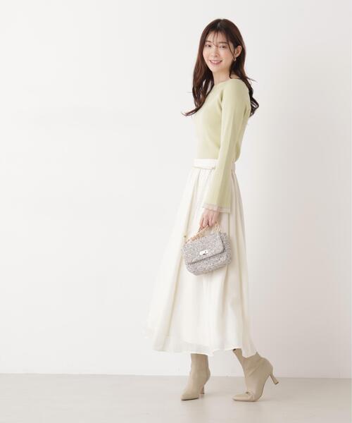 PROPORTION BODY DRESSING(プロポーションボディドレッシング)の「チェーン付きギャザースカート / 1216120203(スカート・レディース・ピンク/ホワイト系その他/ブラック・MEDIUM/P/S)」の21枚目の写真