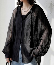 フード付き シアーシャツ