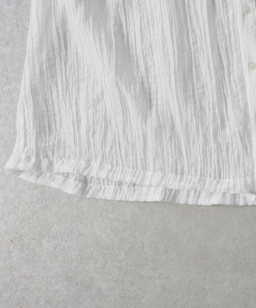 antiqua(アンティカ)の「フード付き シアーシャツ(シャツ/ブラウス・レディース・ブラック/カーキ/ホワイト・ONESIZE)」の18枚目の写真
