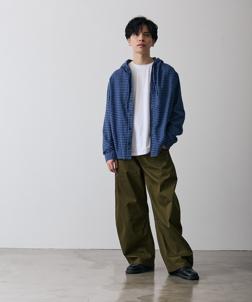 improves（インプローブス）の「チェック柄 シャツパーカー（シャツ/ブラウス・メンズ・ホワイト系/ブラック/ブルー/ベージュ系/ブラウン/ブルー系・MEDIUM/LARGE）」の12枚目の写真