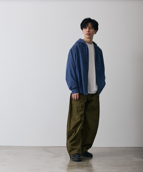 improves（インプローブス）の「チェック柄 シャツパーカー（シャツ/ブラウス・メンズ・ホワイト系/ブラック/ブルー/ベージュ系/ブラウン/ブルー系・MEDIUM/LARGE）」の13枚目の写真