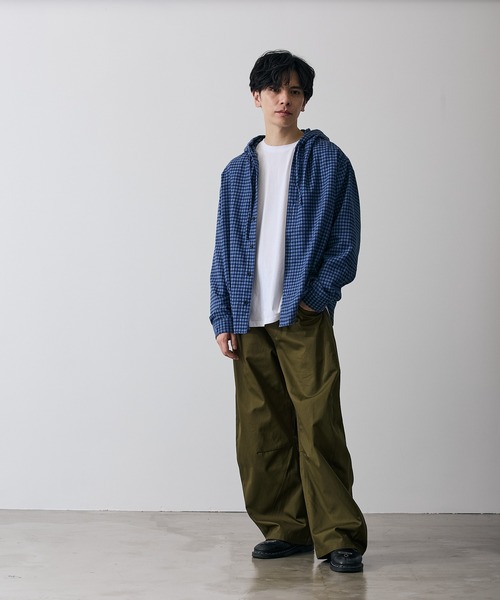 improves（インプローブス）の「チェック柄 シャツパーカー（シャツ/ブラウス・メンズ・ホワイト系/ブラック/ブルー/ベージュ系/ブラウン/ブルー系・MEDIUM/LARGE）」の14枚目の写真