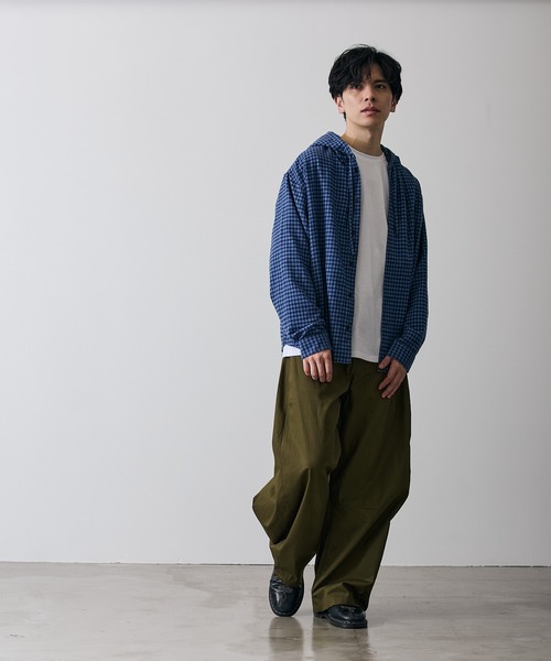 improves（インプローブス）の「チェック柄 シャツパーカー（シャツ/ブラウス・メンズ・ホワイト系/ブラック/ブルー/ベージュ系/ブラウン/ブルー系・MEDIUM/LARGE）」の15枚目の写真