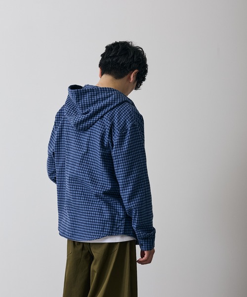 improves（インプローブス）の「チェック柄 シャツパーカー（シャツ/ブラウス・メンズ・ホワイト系/ブラック/ブルー/ベージュ系/ブラウン/ブルー系・MEDIUM/LARGE）」の11枚目の写真