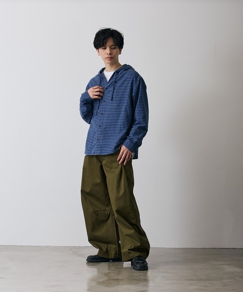 improves（インプローブス）の「チェック柄 シャツパーカー（シャツ/ブラウス・メンズ・ホワイト系/ブラック/ブルー/ベージュ系/ブラウン/ブルー系・MEDIUM/LARGE）」の19枚目の写真