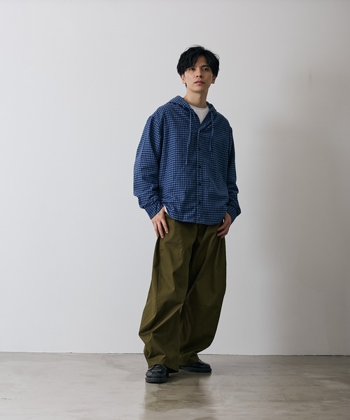 improves（インプローブス）の「チェック柄 シャツパーカー（シャツ/ブラウス・メンズ・ホワイト系/ブラック/ブルー/ベージュ系/ブラウン/ブルー系・MEDIUM/LARGE）」の20枚目の写真