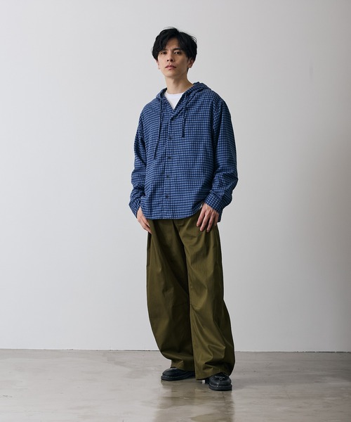 improves（インプローブス）の「チェック柄 シャツパーカー（シャツ/ブラウス・メンズ・ホワイト系/ブラック/ブルー/ベージュ系/ブラウン/ブルー系・MEDIUM/LARGE）」の21枚目の写真