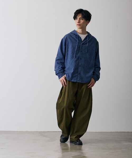 improves（インプローブス）の「チェック柄 シャツパーカー（シャツ/ブラウス・メンズ・ホワイト系/ブラック/ブルー/ベージュ系/ブラウン/ブルー系・MEDIUM/LARGE）」の22枚目の写真