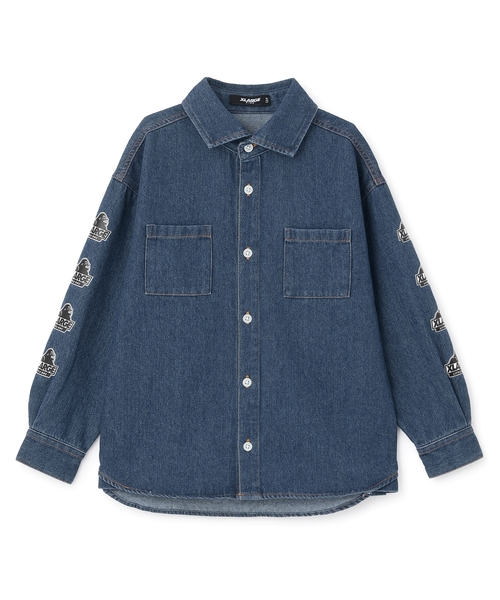 XLARGE KIDS（エクストララージキッズ）の「パッチロゴデニム長袖シャツ（シャツ/ブラウス・キッズ・ライトブルー/ブルー・130cm/120cm/110cm/140cm）」の12枚目の写真