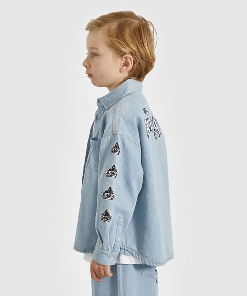 XLARGE KIDS（エクストララージキッズ）の「パッチロゴデニム長袖シャツ（シャツ/ブラウス・キッズ・ライトブルー/ブルー・130cm/120cm/110cm/140cm）」の18枚目の写真