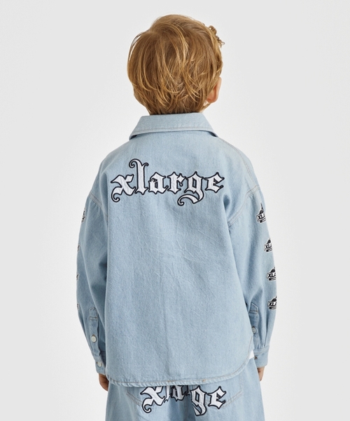 XLARGE KIDS（エクストララージキッズ）の「パッチロゴデニム長袖シャツ（シャツ/ブラウス・キッズ・ライトブルー/ブルー・130cm/120cm/110cm/140cm）」の19枚目の写真