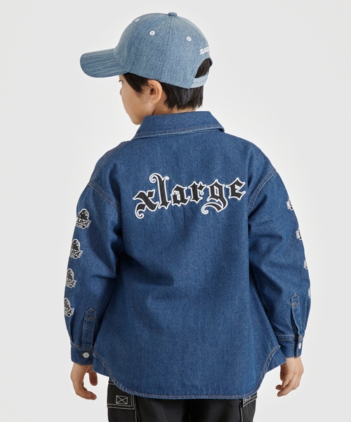 XLARGE KIDS（エクストララージキッズ）の「パッチロゴデニム長袖シャツ（シャツ/ブラウス・キッズ・ライトブルー/ブルー・130cm/120cm/110cm/140cm）」の22枚目の写真