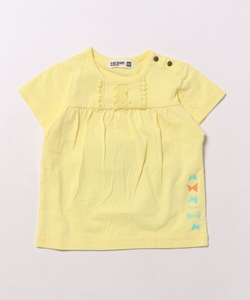RAGMART（ラグマート）の「カットソー半袖Tシャツ（Tシャツ/カットソー・キッズ・オフホワイト/イエロー/ピンク・90cm/80ｃｍ/95cm）」の3枚目の写真