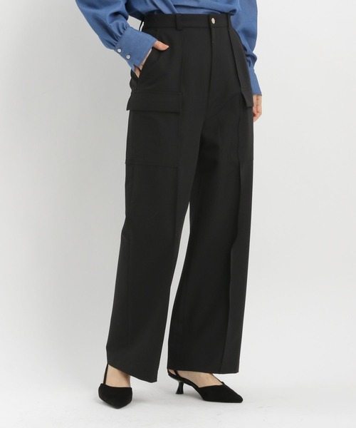 Andemiu(アンデミュウ)の「サイドポケットストレートパンツ640813(その他パンツ・レディース・ブラック/グレイッシュベージュ・SMALL/MEDIUM)」の12枚目の写真