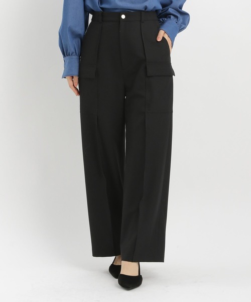 Andemiu(アンデミュウ)の「サイドポケットストレートパンツ640813(その他パンツ・レディース・ブラック/グレイッシュベージュ・SMALL/MEDIUM)」の13枚目の写真