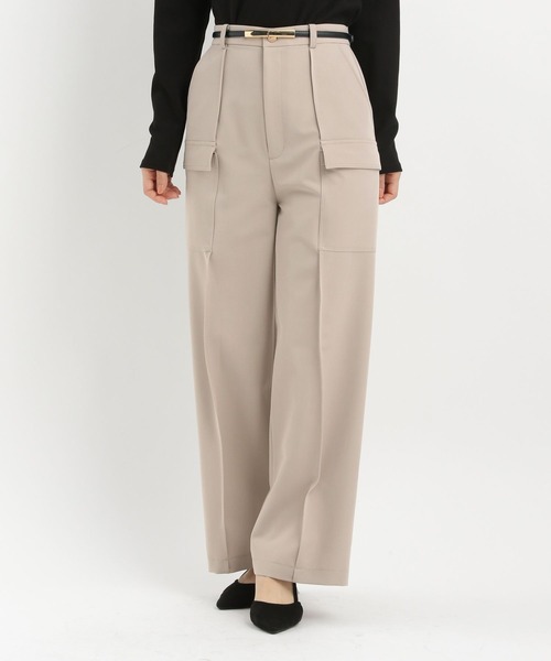 Andemiu(アンデミュウ)の「サイドポケットストレートパンツ640813(その他パンツ・レディース・ブラック/グレイッシュベージュ・SMALL/MEDIUM)」の14枚目の写真