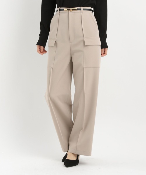 Andemiu(アンデミュウ)の「サイドポケットストレートパンツ640813(その他パンツ・レディース・ブラック/グレイッシュベージュ・SMALL/MEDIUM)」の15枚目の写真