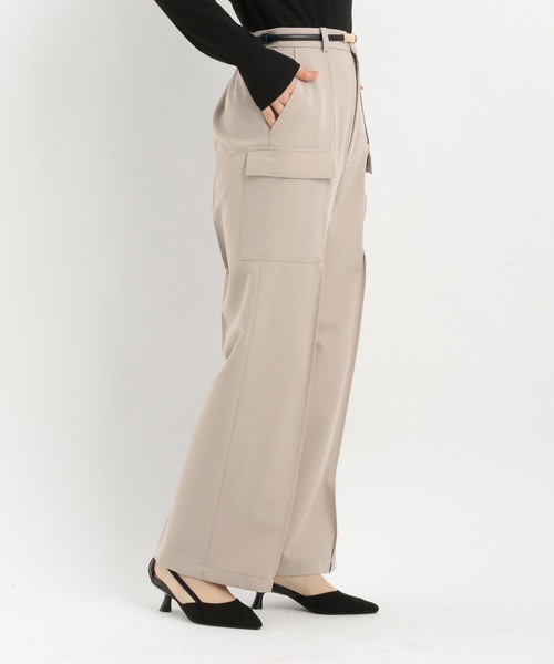 Andemiu(アンデミュウ)の「サイドポケットストレートパンツ640813(その他パンツ・レディース・ブラック/グレイッシュベージュ・SMALL/MEDIUM)」の16枚目の写真