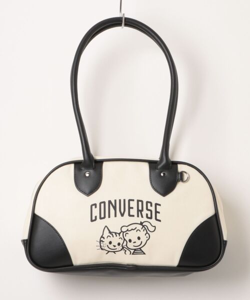 CONVERSE(コンバース)の「【CONVERSE】CV OG MADISON BAG / オサムグッズコラボ キャンバス フェイクレザーボストンバッグ(ボストンバッグ・メンズ・オフホワイト/ブラック・FREE)」の1枚目の写真
