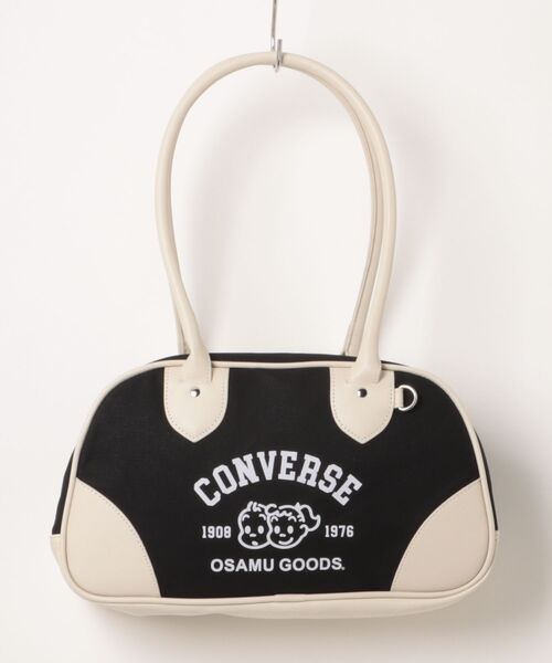 CONVERSE(コンバース)の「【CONVERSE】CV OG MADISON BAG / オサムグッズコラボ キャンバス フェイクレザーボストンバッグ(ボストンバッグ・メンズ・オフホワイト/ブラック・FREE)」の2枚目の写真