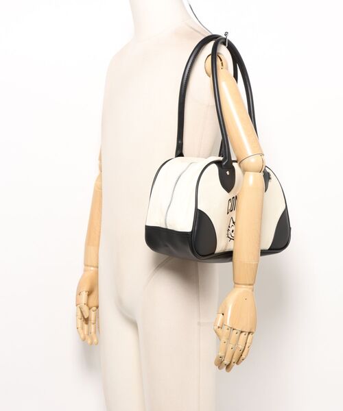 CONVERSE(コンバース)の「【CONVERSE】CV OG MADISON BAG / オサムグッズコラボ キャンバス フェイクレザーボストンバッグ(ボストンバッグ・メンズ・オフホワイト/ブラック・FREE)」の6枚目の写真