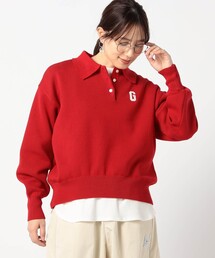 Grand PARK | Gロゴ スエットライク ポロニット(ニット/セーター)