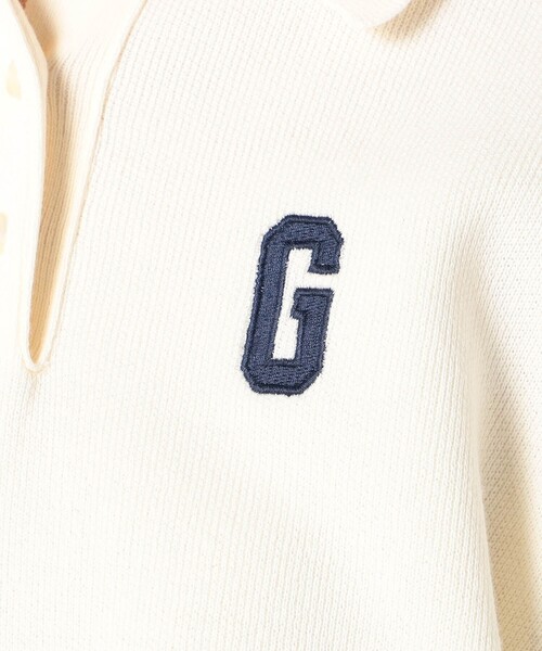 Grand PARK（グランドパーク）の「Gロゴ スエットライク ポロニット（ニット/セーター・レディース・クリーム/レッド/ライトグレー・FREE）」の14枚目の写真