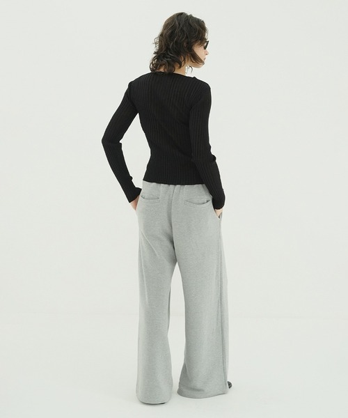 SHEER RIB RIBBON KNIT TOPS(ニット/セーター)|CLANE(クラネ)の SHEER RIB RIBBON KNIT TOPS(ニット/セーター)|CLANE(クラネ)の