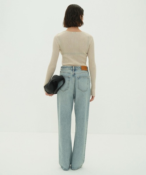 SHEER RIB RIBBON KNIT TOPS（ニット/セーター）｜CLANE（クラネ）の