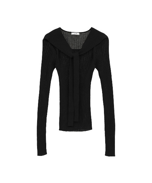 SHEER RIB RIBBON KNIT TOPS（ニット/セーター）｜CLANE（クラネ）の