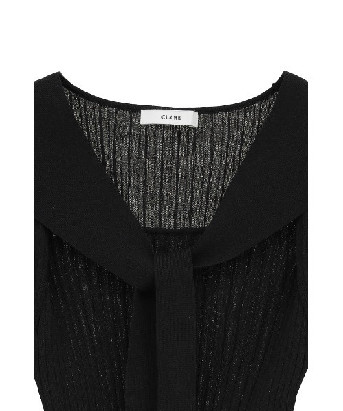 SHEER RIB RIBBON KNIT TOPS（ニット/セーター）｜CLANE（クラネ）の