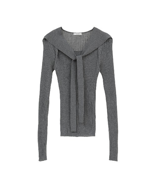 SHEER RIB RIBBON KNIT TOPS（ニット/セーター）｜CLANE（クラネ）の