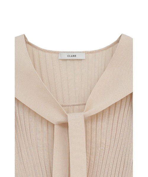SHEER RIB RIBBON KNIT TOPS（ニット/セーター）｜CLANE（クラネ）の