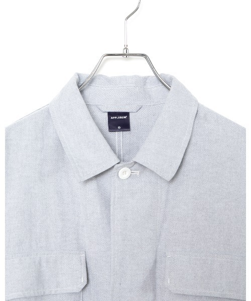 APPLEBUM（アップルバム）の「Urban Military Oxford Jacket（シャツ/ブラウス・メンズ・グレー/ライトブルー/ライトピンク・LARGE/X-LARGE/MEDIUM）」の8枚目の写真