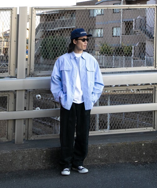 APPLEBUM（アップルバム）の「Urban Military Oxford Jacket（シャツ/ブラウス・メンズ・グレー/ライトブルー/ライトピンク・LARGE/X-LARGE/MEDIUM）」の5枚目の写真