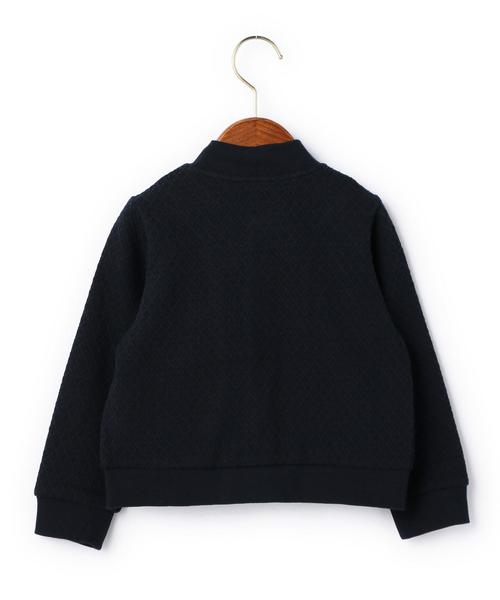 green label relaxing（グリーンレーベルリラクシング）の「ブリスタージャガード  ブルゾン（ブルゾン・キッズ・オフホワイト/ネイビー・125/95/105/115）」の9枚目の写真