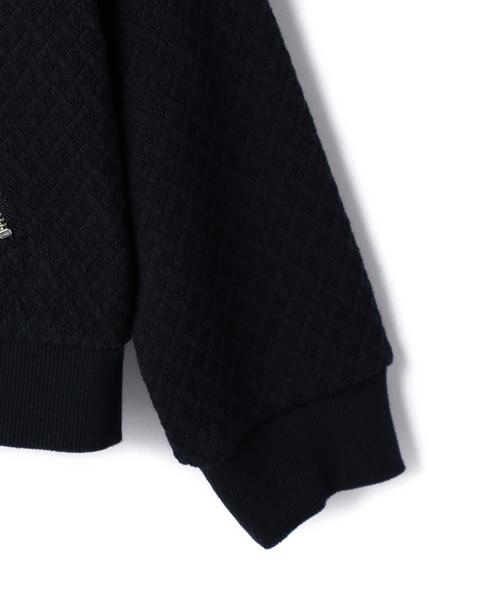 green label relaxing（グリーンレーベルリラクシング）の「ブリスタージャガード  ブルゾン（ブルゾン・キッズ・オフホワイト/ネイビー・125/95/105/115）」の11枚目の写真