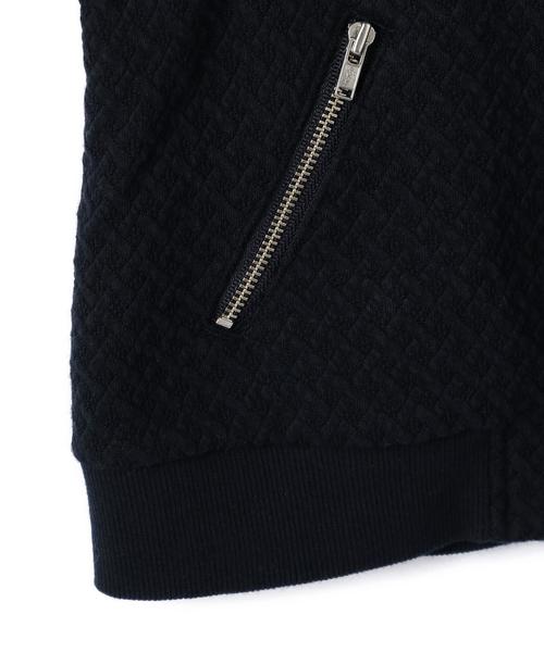 green label relaxing（グリーンレーベルリラクシング）の「ブリスタージャガード  ブルゾン（ブルゾン・キッズ・オフホワイト/ネイビー・125/95/105/115）」の3枚目の写真